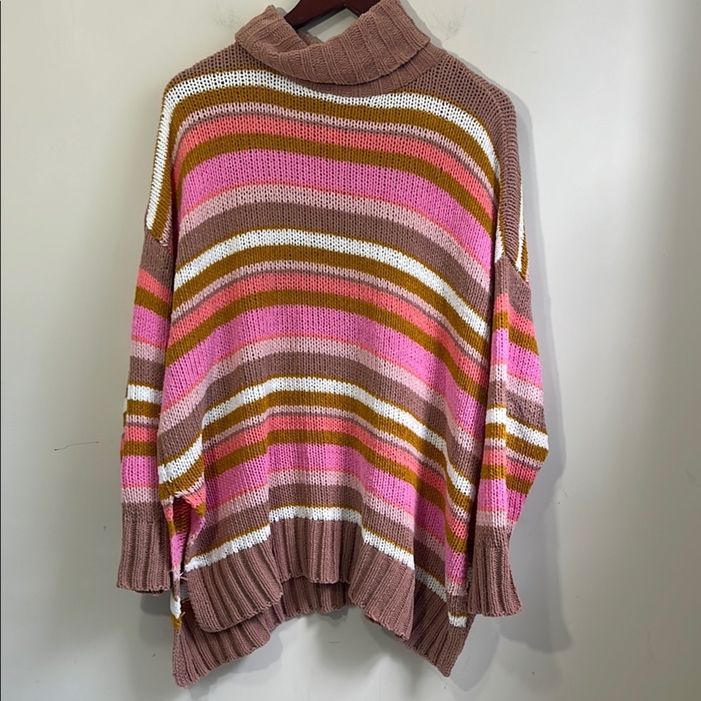 Aerie Women’s Oversized Chenille Turtleneck Sweater Size Medium - Picture 2 of 10